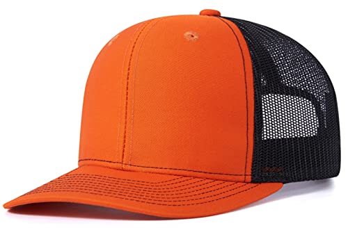 FEOYA Männer Frauen Mesh Trucker Hat Unisex Einstellbare Baseball Cap 6 Panel Plain Trucker Cap D4 von FEOYA
