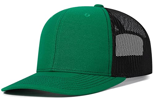 FEOYA Männer Frauen Mesh Trucker Hat Unisex Einstellbare Baseball Cap 6 Panel Plain Trucker Cap E1 von FEOYA