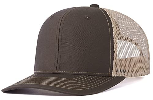 FEOYA Männer Frauen Mesh Trucker Hat Unisex Einstellbare Baseball Cap 6 Panel Plain Trucker Cap E4 von FEOYA