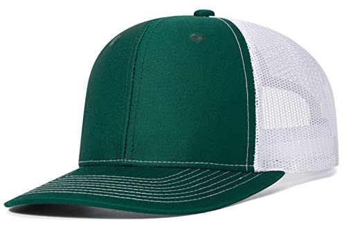 FEOYA Männer Frauen Mesh Trucker Hat Unisex Einstellbare Baseball Cap 6 Panel Plain Trucker Cap E6 von FEOYA