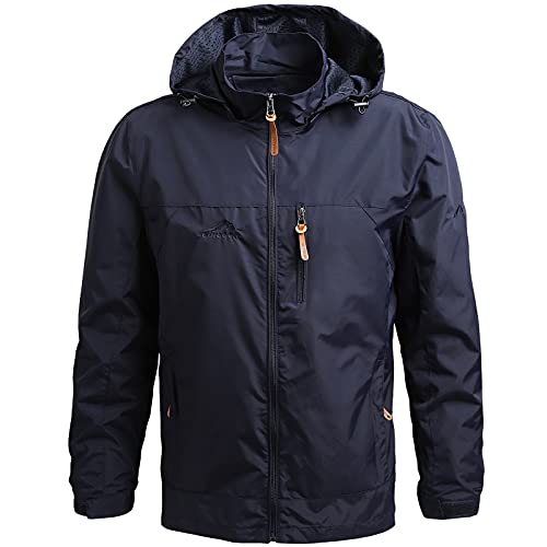 FEOYA Regenjacke Herren Wasserdicht Sommerjacke Herren Outdoorjacke Wanderjacke Herren Wasserdicht Atmungsaktiv Funktionsjacke Herren Sommer Übergangsjacke Sportjacke Herren Xl von FEOYA