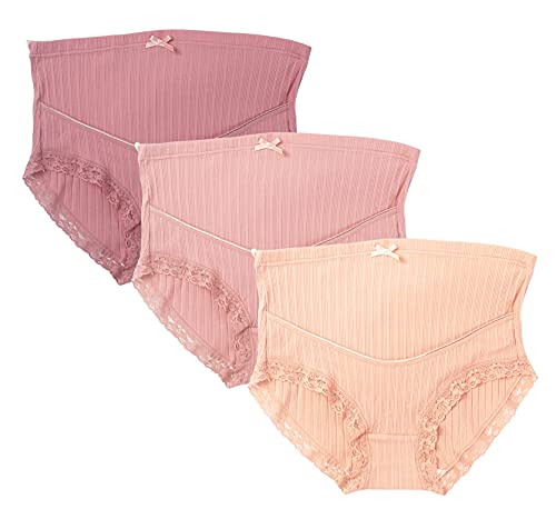 FEOYA Schwangerschaft Slip Unterwäsche Baumwolle Umstandsslip Einstellbare Hohe Taillen Unterhose Bauch Unterstützung Höschen Schlüpfer von FEOYA