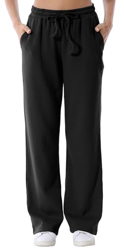 FEOYA Schwangerschafts Kleidung Hose für Schwangere Frauen Umstandshose Lange Freizeithose Stretch Casual für Frühling Herbst Winter Schwarz XL von FEOYA