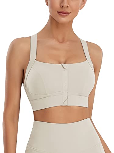 FEOYA Sport BH Damen Vorderverschluss Gepolstert Yoga BH Starker Halt Nach der Operation tragbarer Bra ohne Bügel für Laufen Jogging Fitness Yoga XXL von FEOYA