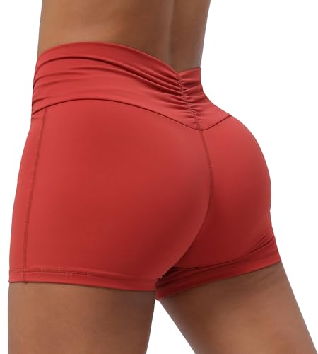 FEOYA Sport Shorts Damen Bauchweg Radlerhose Kurze Leggings Hohe Taille Boxershorts Workout Shorts Yogahose für Gym Fitness Biker Lauf Orange XXL FEOYA Sport Shorts Damen Bauchweg Radlerhose Kurze Leggings Hohe Taille Boxershorts Workout Shorts Yogahose für Gym Fitness Biker Lauf Orange XXL von FEOYA