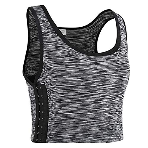 FEOYA - Tomboy Trans Korsett Tank Top Brustgurt Unterwäsche für Lesben atmungsaktiv elastisch verstellbar - Schwarz/M von FEOYA