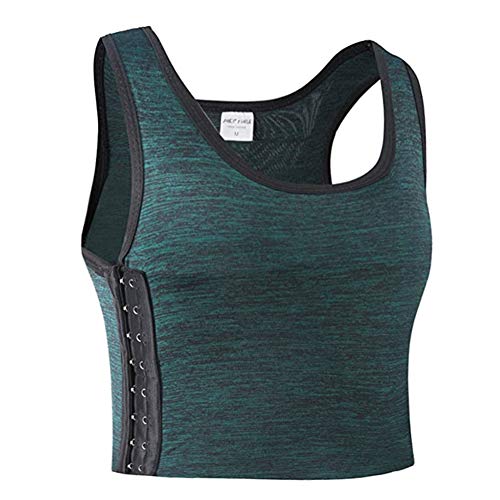 FEOYA - Tomboy Trans Lesben Mesh Chest Binder mit Gummiband Trägershirt Korsett Gürtel BH Brustbinder Slim Fit Flat Chest für Cosplay FTM - Schwarz / 2X FEOYA - Tomboy Trans Lesben Mesh Chest Binder mit Gummiband Trägershirt Korsett Gürtel BH Brustbinder Slim Fit Flat Chest für Cosplay FTM - Schwarz / 2X von FEOYA