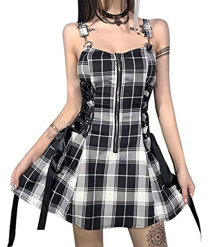 FEOYA Trägerkleid Punk-Karokleid Schuluniform Zurück zur Schule Kleid Himiko Toga Outfit Gothic Goth dressKostüme Uniform für Halloween Karneval - M von FEOYA