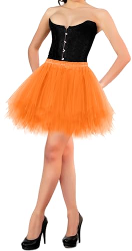 FEOYA Tutu Tüllrock Damen Kurz Retro Rock Karneval Unterrock Ballet Party Underskirt Minirock von FEOYA