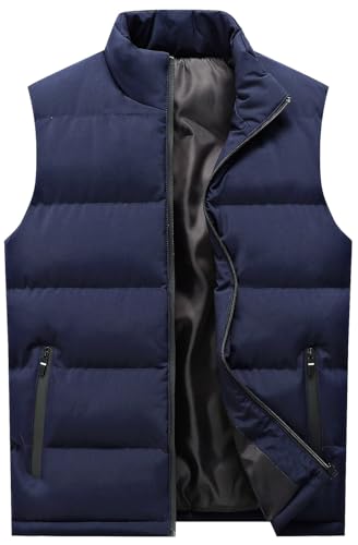 FEOYA Weste Herren Steppweste Stehkragen Ärmellose Jacke Leicht Outdoor Winterweste Freizeit Gilet Winddichter Körperwärmer B-03 XL von FEOYA