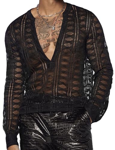 Tank Top Transparent Herren Shirts Muskel Netzshirt Nachtclub Party Rave Shirt Tops Tank Top Transparent Herren Shirts Muskel Netzshirt Nachtclub Party Rave Shirt Tops von FEOYA