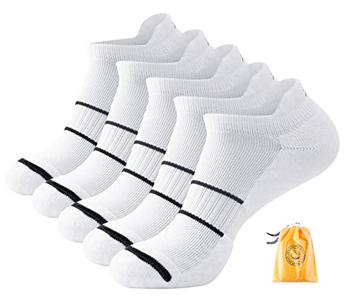 Zehensocken Damen Fünf Finger Socken Yoga aus Baumwolle Damen Sneaker Socken mit Zehen für Sport Laufende Freizeit atmungsaktive und bunte Socken 5 Paare von FEOYA