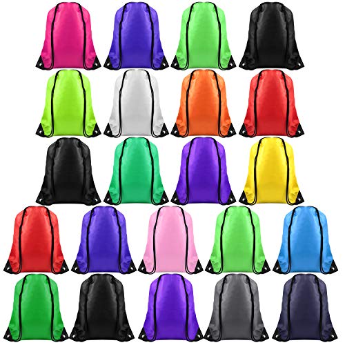 FEPITO Kordelzug Rucksack Taschen Tote Sack Cinch Bag String Rucksack für Gym Reisen (16Colors) von FEPITO