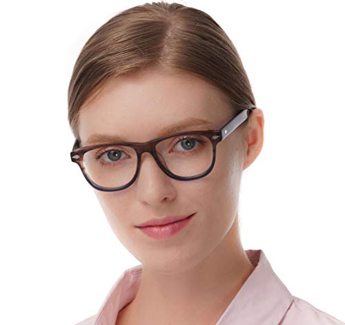 FERAVIA Acetat dickem rahmen brille männer frauen ohne sehstärke quadratisch braun brille von FERAVIA