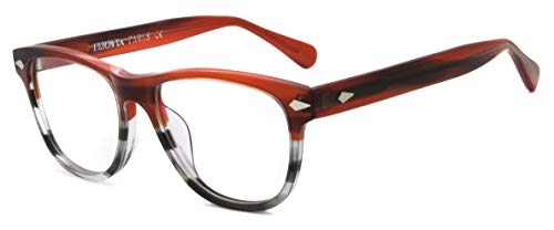 FERAVIA Acetat dickem rahmen brille männer frauen ohne sehstärke quadratisch rot brille von FERAVIA