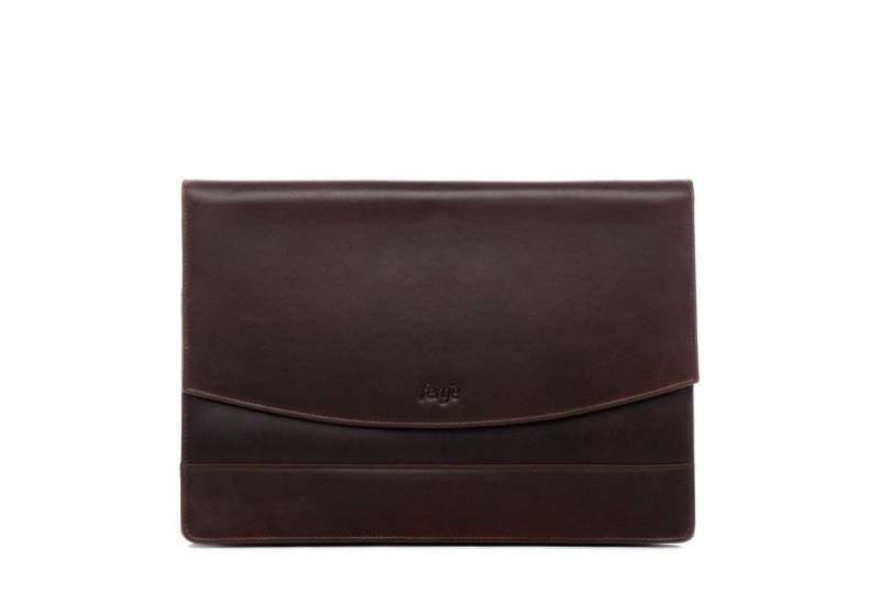 FERGÉ Businesstasche echt Leder Organizer groß Ledertasche braun-A4 TODD, Schreibmappe Echtleder für Damen & Herren, Organizer braun von FERGÉ