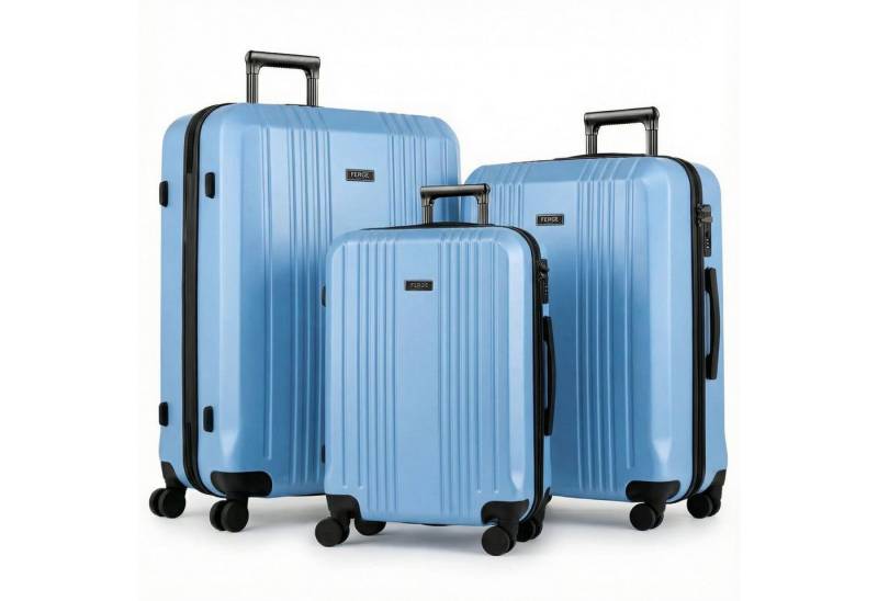 FERGÉ Kofferset 3 teilig Hartschale Cannes, 4 Rollen, (3er Kofferset stabil und leicht mit Zahlenschloß, 3 tlg., Hartschalen-Trolley Set 3 Größen Handgepäck Koffer M XL) von FERGÉ