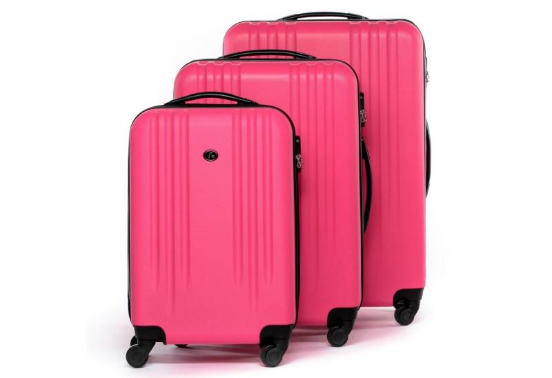 FERGÉ Kofferset Hartschale 3 teilig Koffer Set Marseille, 4 Rollen, (3er Kofferset stabil und leicht mit Zahlenschloß, 3 tlg., Hartschalen-Trolley Set 3 Größen Handgepäck Koffer M XL), Trolley 3er Koffer Set, Reisekoffer 4 Rollen, Premium Rollkoffer von FERGÉ