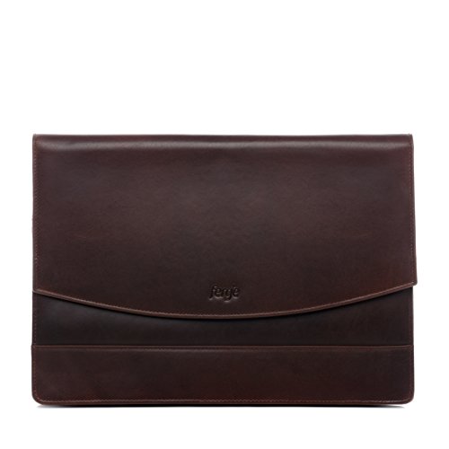 FERGÉ große Aktenmappe DIN A4 echt Leder - Schreibmappe Todd L - Dokumentenmappe mit - Herren und Damen braun handgefertigt von FERGÉ