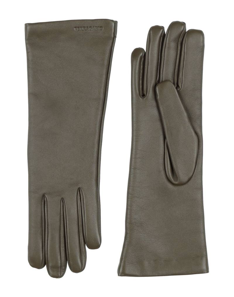 FERRAGAMO Handschuhe Damen Militärgrün von FERRAGAMO