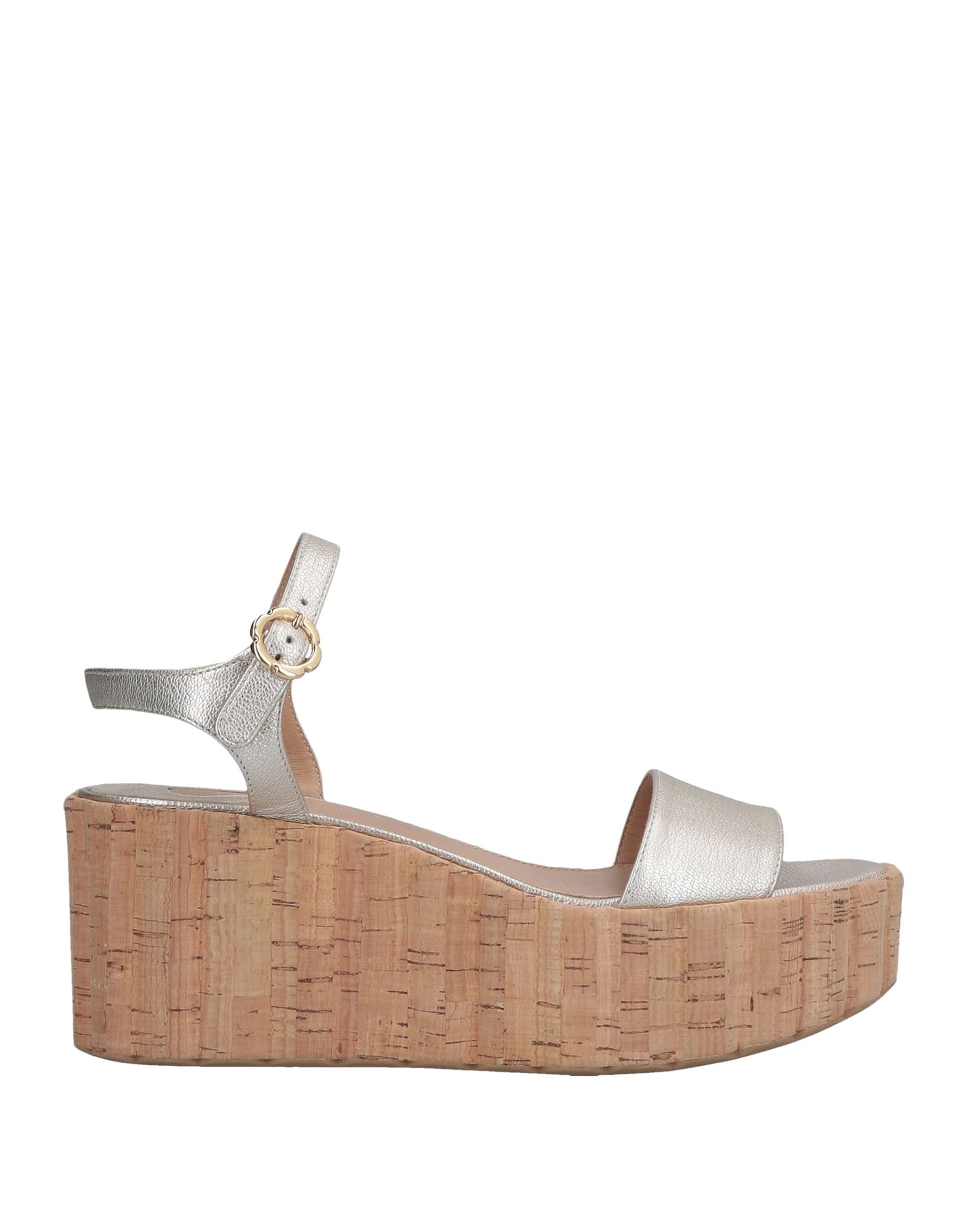 FERRAGAMO Sandale Damen Platin von FERRAGAMO