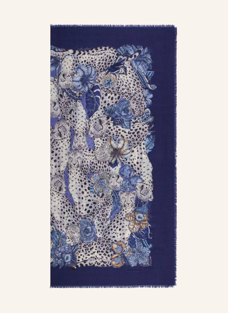 Ferragamo Cashmere-Tuch blau von FERRAGAMO