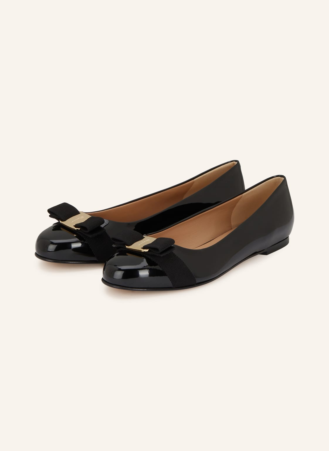 Ferragamo Lackballerinas Varina schwarz von FERRAGAMO