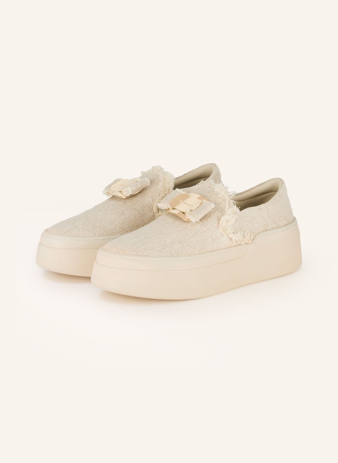 Ferragamo Plateau-Slipper beige von FERRAGAMO