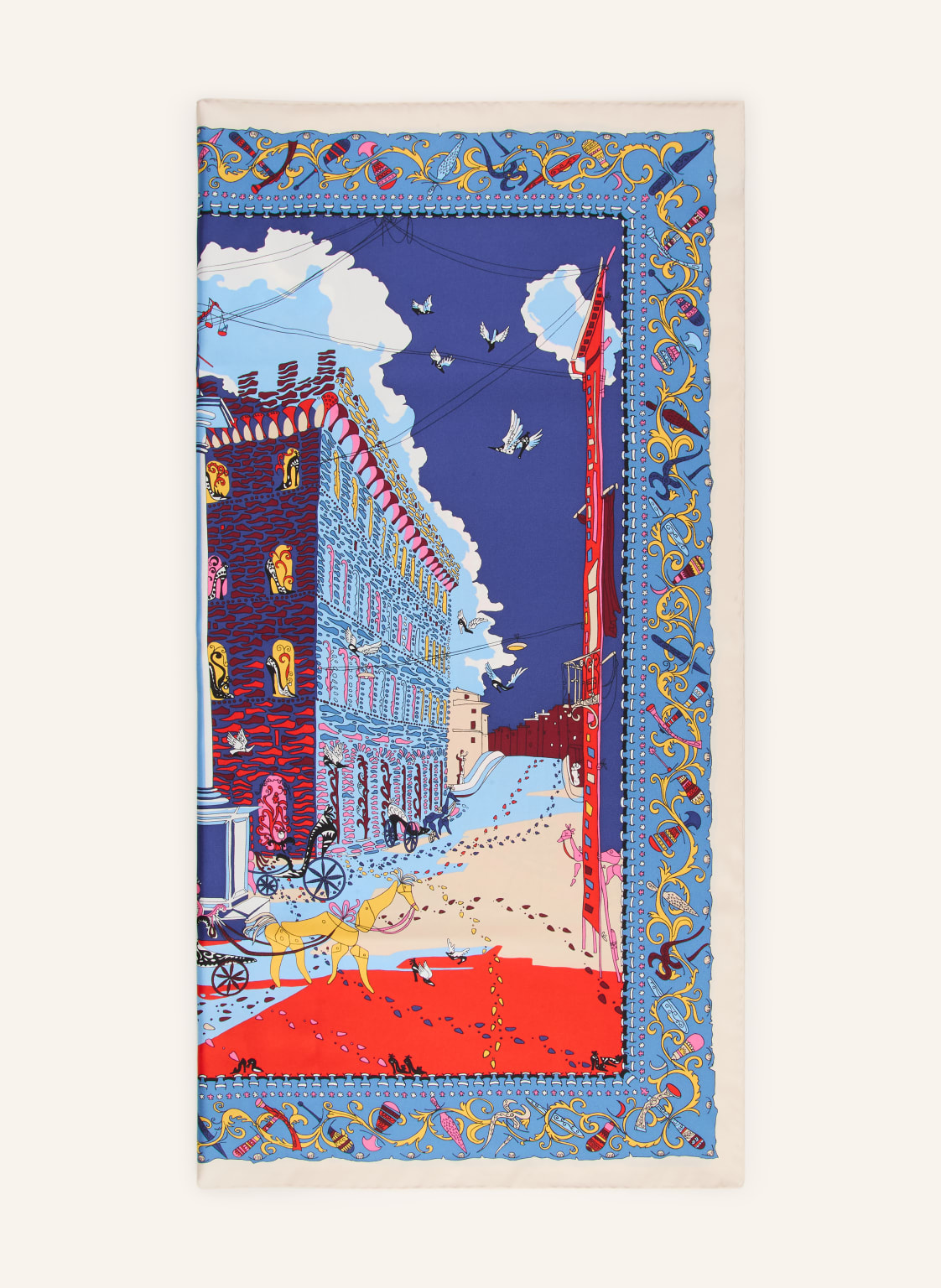 Ferragamo Seidentuch Palazzo blau von FERRAGAMO