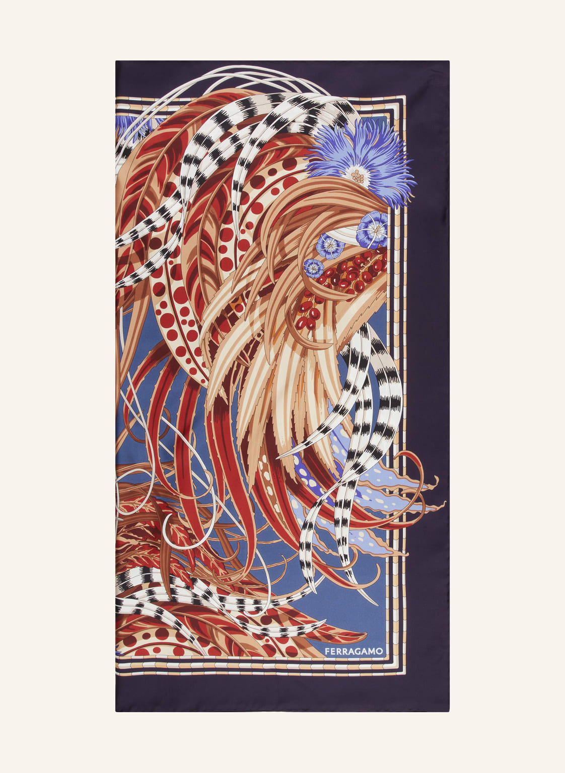 Ferragamo Seidentuch blau von FERRAGAMO