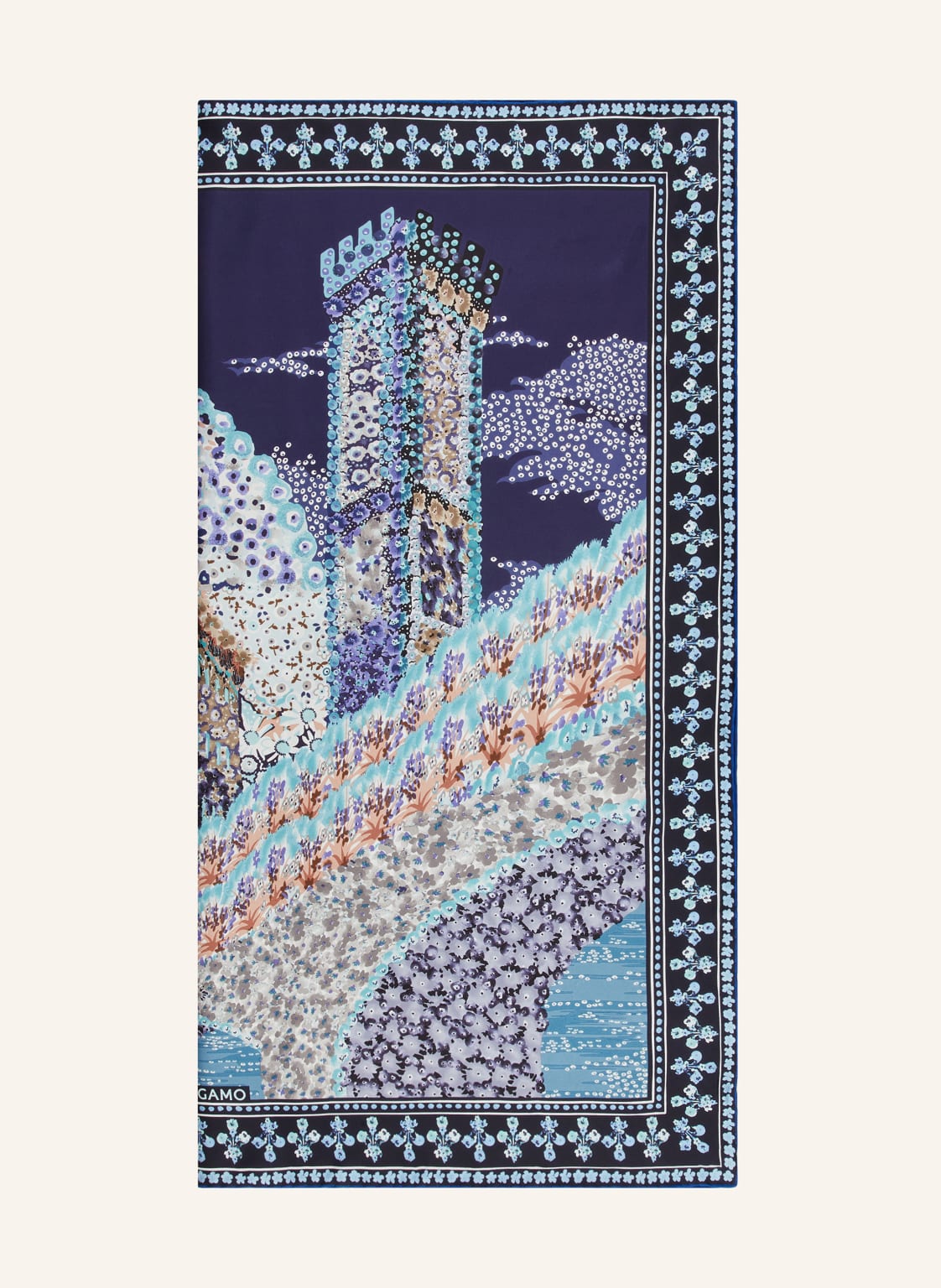 Ferragamo Seidentuch blau von FERRAGAMO