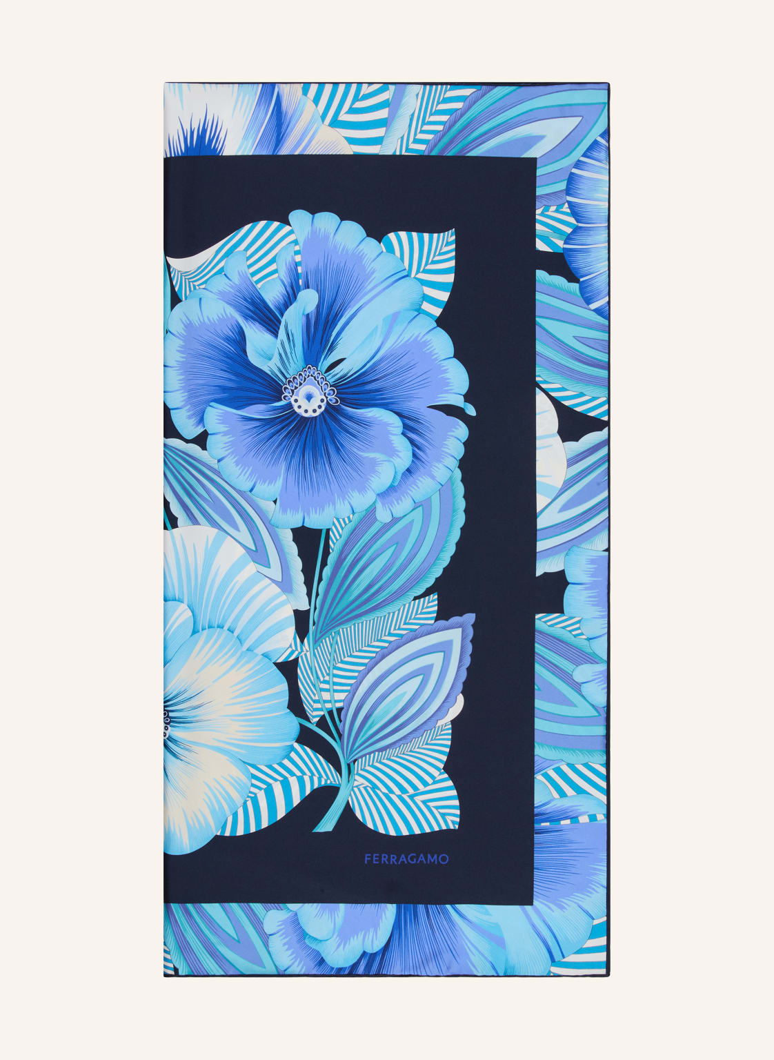 Ferragamo Seidentuch blau von FERRAGAMO