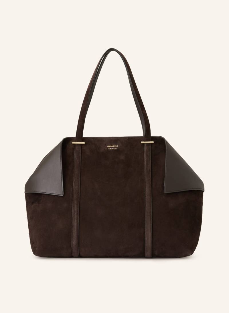 Ferragamo Shopper The Scarf Grainy braun von FERRAGAMO