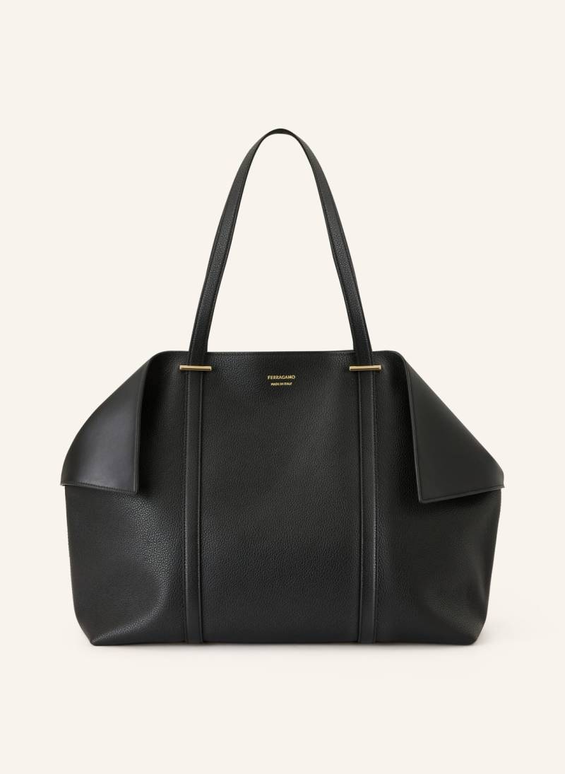 Ferragamo Shopper The Scarf Grainy schwarz von FERRAGAMO