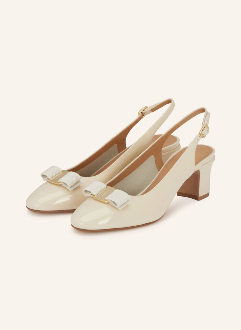 Ferragamo Slingpumps New Vara beige von FERRAGAMO