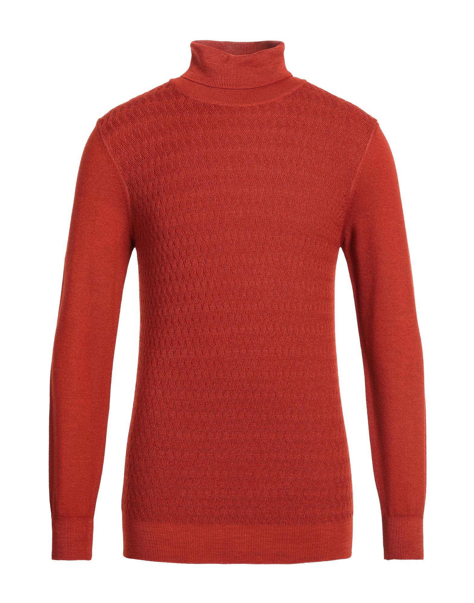 FERRANTE Rollkragenpullover Herren Rostrot von FERRANTE