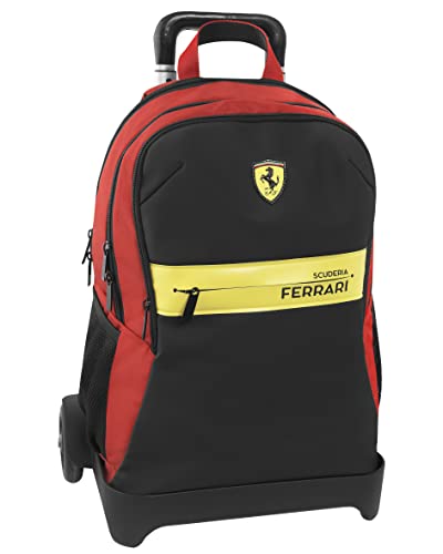 Ferrari – Rucksack Trolley abnehmbar, verstellbar, mit Griff und versenkbaren Schultergurten, Reißverschluss und Fronttasche mit Reißverschluss – Rucksack für Mädchen – Schulrucksack 36 x 23 x 47 cm, von Franco Cosimo Panini