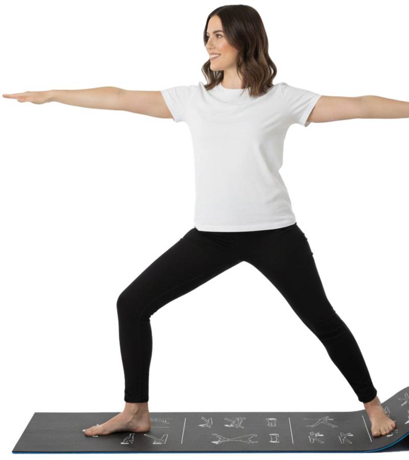 FERRINO Yoga-Matte rutschfeste Fitnessmatte Gymnastik 186x61 cm 11114 Blau/Schwarz von FERRINO