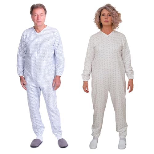 FERRUCCI COMFORT Health Pyjamas mit Reißverschluss auf der Rückseite aus Baumwolle - Winterkleidung - 9012 F - (Mann, M) von FERRUCCI COMFORT