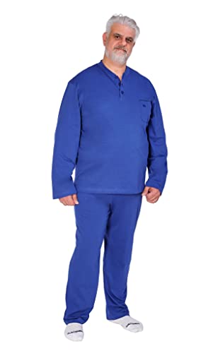 FERRUCCI COMFORT Klassischer Herrenpyjama in großen Größen, Plus Size, 100% Baumwolle, Oversize, Elegant, Lange Ärmel und Hosen von FERRUCCI COMFORT