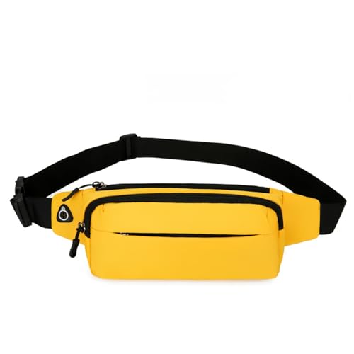 Bauchtasche Damen, Sport Wasserdicht Gurttasche, Bauchtasche für Outdoor Reisen Sport Wandern Joggen Hundespaziergänge (Color : Yellow) von FERVEX