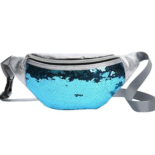 Gürteltasche Damen, Wasserdicht Hüfttasche für Herren und Damen, Handytasche Sport Geldgürtel Wandern (Color : Blue) von FERVEX