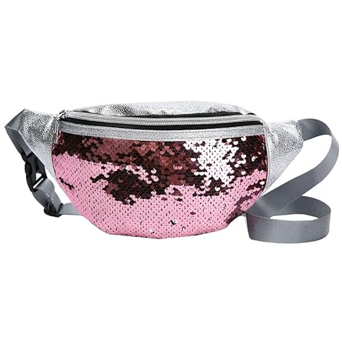Gürteltasche Damen, Wasserdicht Hüfttasche für Herren und Damen, Handytasche Sport Geldgürtel Wandern (Color : Pink) von FERVEX