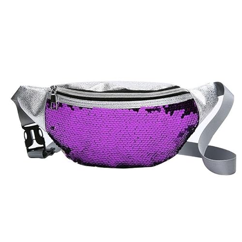 Gürteltasche Damen, Wasserdicht Hüfttasche für Herren und Damen, Handytasche Sport Geldgürtel Wandern (Color : Purple) von FERVEX