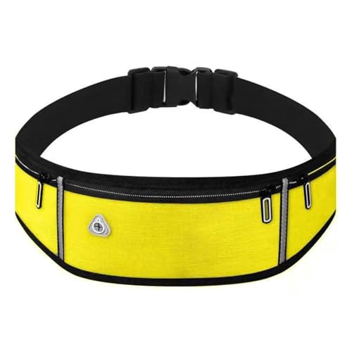 Hüfttasche, Wasserdicht Hüfttasche für Herren und Damen, Handytasche Sport Geldgürtel Wandern (Color : Yellow, Size : 7.2 Inch) von FERVEX