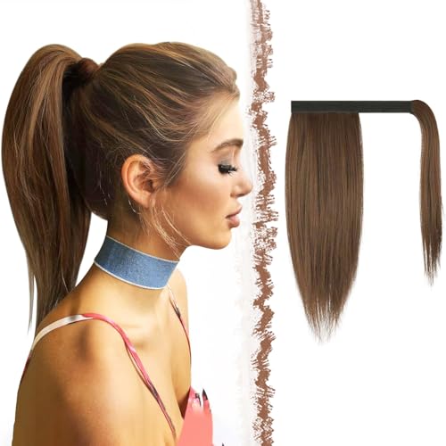 FESHFEN Pferdeschwanz Extensions Glatt Lang Pferdeschwanz Verlängerung Haarteil Zopf Clip in Ponytail Extension Braun Mix Rotbraun Synthetik Haare Extensions Haarverlängerung für Damen, 30 cm FESHFEN Pferdeschwanz Extensions Glatt Lang Pferdeschwanz Verlängerung Haarteil Zopf Clip in Ponytail Extension Braun Mix Rotbraun Synthetik Haare Extensions Haarverlängerung für Damen, 30 cm von FESHFEN