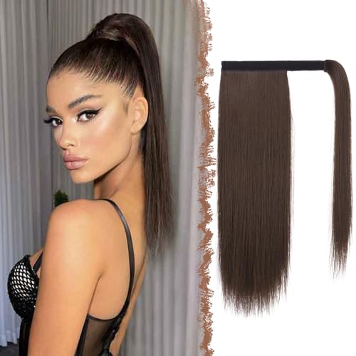FESHFEN Pferdeschwanz Extensions Glatt Lang Pferdeschwanz Verlängerung Haarteil Zopf Clip in Ponytail Extension Hellbraun Synthetik Haare Extensions Zopf Haarverlängerung für Damen, 40 cm FESHFEN Pferdeschwanz Extensions Glatt Lang Pferdeschwanz Verlängerung Haarteil Zopf Clip in Ponytail Extension Hellbraun Synthetik Haare Extensions Zopf Haarverlängerung für Damen, 40 cm von FESHFEN