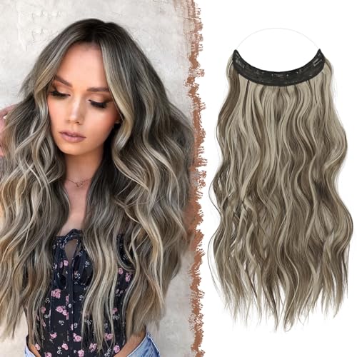 FESHFEN Secrets Hair Extensions Lange Gewellt Haarverlängerung Invisible Secret Haarextension Synthetik Haare Unsichtbarem Haarteile für Frauen Kupfer Kastanienbraun 40 cm Brünett gemischt Aschblond FESHFEN Secrets Hair Extensions Lange Gewellt Haarverlängerung Invisible Secret Haarextension Synthetik Haare Unsichtbarem Haarteile für Frauen Kupfer Kastanienbraun 40 cm Brünett gemischt Aschblond von FESHFEN