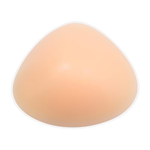 FESVINA Einteiliger Triangel-Silikon-Brustform, konkaver BH-Verstärker-Einsatz für Mastektomie, Prothese, Crossdresser, beige, D Cup (500g/piece) von FESVINA