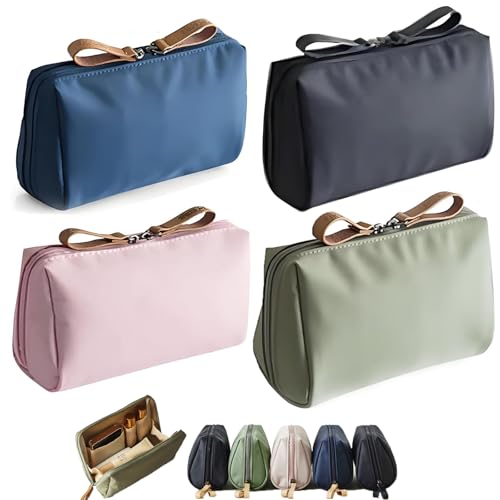 Set Patient Makeup Bag, Setpatient Travel Makeup Pouch for Women, Multi-Compartment Toiletry Cosmetics Bag, Large Capacity Waterproof Organizer Consulbefor Bag Travel Pouch Set (4PCS) von FETNHU